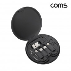 USB 멀티 변환 휴대용 키트 Black Type C to C 60W 고속충전 C타입 iOS 8핀 8P 마이크로5핀 Micro 5P 젠더 유심 TF보관 스마트폰 거치대
