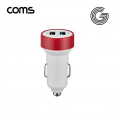 G POWER 12V 5pin 초고속 차량용 QC 3.0 5V 2.4A 2구 화이트 충전