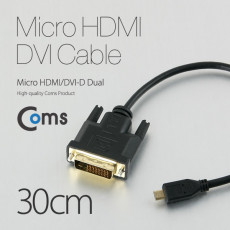 Micro HDMI DVI 케이블 30cm 슬림 slim 금도금 단자