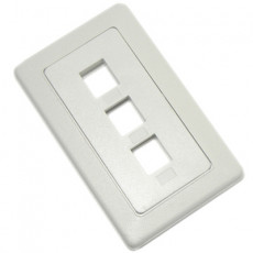 벽부착형 월 플레이트 Wall Plate 3Port - 키스톤잭 별도 구매 프레임 벽면 매립 설치